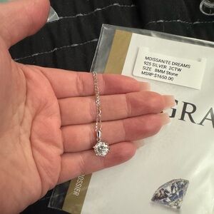 2ctw moissanite diamond necklace